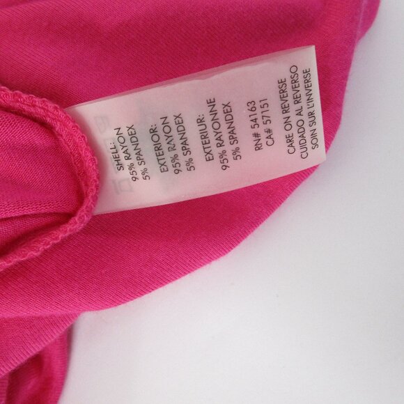 Calvin Klein Womens Solid Pink Belted Faux Wrap A-line Short Sleeve Dress 10 - Picture 12 of 13